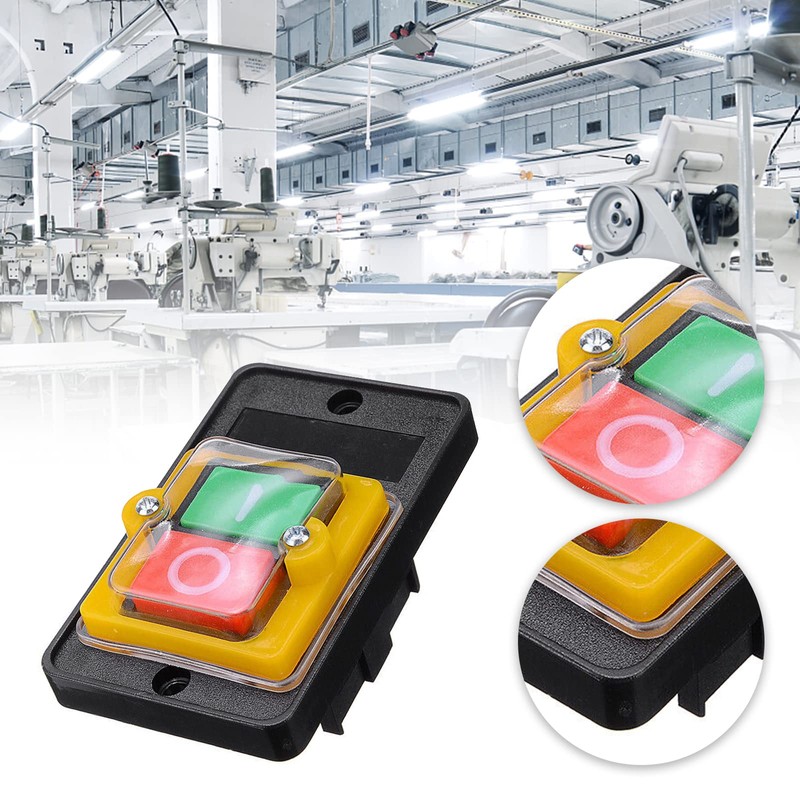 KJD17 5 Pin Waterproof Push Button Electromagnetic Pressure Button Switch,