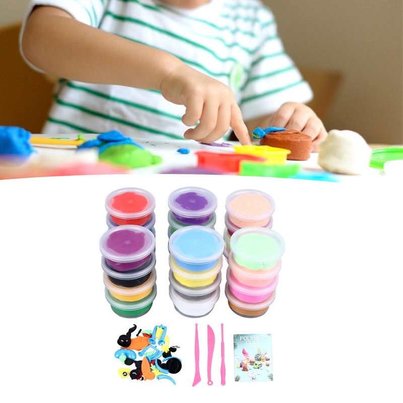 24 Colors Soft Clay Set Innovative Fun DIY Soft Light