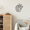 Rajukit Brain Decor and Anatomical Heart Metal Wall Art, 12.6x11