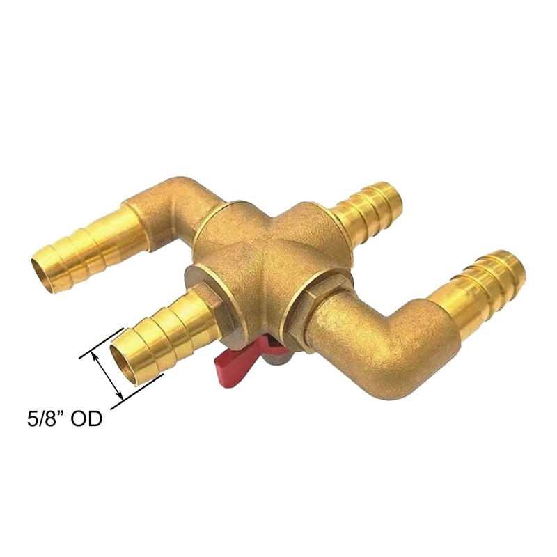 4-way Automobile Heating Water Valve, Brass Automotive Integrated Manual Control