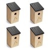 Wooden Nesting Box Traditional Wild Birds Nest House for Outdoor