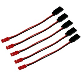 5Pairs JST Plug to JR Connector Male Female Cable Servo Adapter Cable 22AWG 10CM Silicone Wire for RC Cars Trucks Plane RC FPV Racing Drone Helicopter