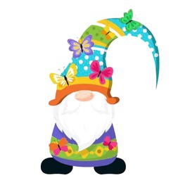 Spring Butterfly Gnome Santa Metal Die Cuts, Santa Christmas Card Metal Cutting Dies Cut Stencils for DIY Scrapbooking Cards Decorative Embossing Paper Dies for Scrapbooking Card Making