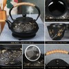 RekRang Longevity Crane Cast Iron Teapot, Japanese Style Tetsubin Tea