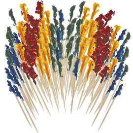 Frill Picks Box - 2.5" (100 Count) - Colorful Party Cocktail Skewers, Ideal for Appetizers