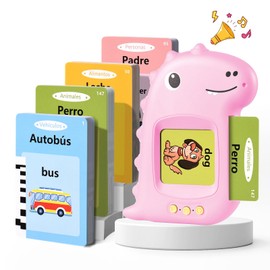 Talking Flashcards Children's Toy from 2 3 4 5 6 Years Educational Games for Autism Learning Toy Spanish Learning for Children Preschool Children Gift for Boys Girls 2-4 Years 112 Sheets 224 Words