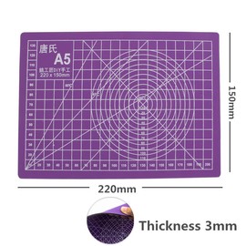 MANJIAMEI A5 Self Healing Cutting Mats, 2 Pcs PVC Cutting Mat with Stainless Steel Ruler, Self-Healing Cutting Board for DIY Crafts Quilting Sewing Paper Fabric Leather Modeling Hobby Project