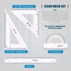 Glarks 16 Pieces Measuring Templates Building Formwork Stencils Geometric Drawing