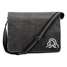 Huuraa Shoulder Bag Virgo Zodiac Symbol Gift 14 Litre Canvas Virgo Gift Idea, black, Unit size