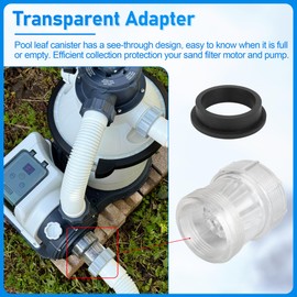 SF90110-1 Replacement Leaf Trap for Intex 1500 GPH Sand Filter Pump, Above Ground Pool Filter Pump Part Hose Connector with 11228 L-Shape O-Ring Gasket fit Intex 10 Inch Filter Pump