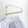Folding Wall Mounted Clothes Hanger Rack Clothes Hook Solid Brass