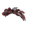 Hair Barrettes for Women Faux Rhinestone Stem Rose Hair Barrettes
