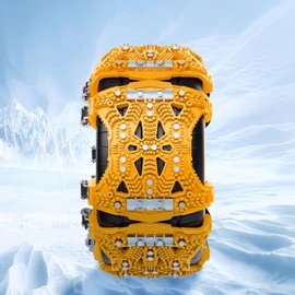 2024 Upgrading Tire Chains, Snow Chains, Anti-slip for Car SUV RV Trucks, Tire Width 165-275 mm, Set of 3