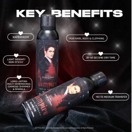 Twilight x Glamlite Vampire Skin Spray – Hydrating Setting Spray for Glowing, Dewy Finish Inspired by Twilight Vampires, 3.4 fl oz