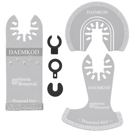 DAEMKOD 3 Pcs Diamond Oscillating Tool Blade, Professional Multitool Blades, Grout Removal Blade for Oscillating Tool, Multi Tool Blades Kit for Oscillating Tool Accessories