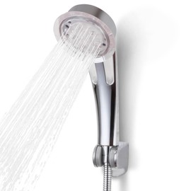 DEOLER LED Handheld Shower Head with 3 Color Temperature Changing Showerhead High Pressure ABS Bathroom Handheld Shower,Chrome, sostvt20