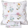 QSH Floral King Size Sheet Sets - Flower Butterfly Print