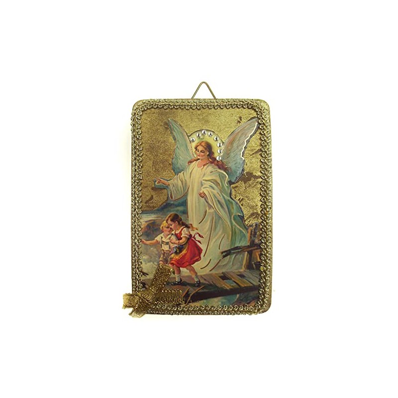 Holyart Wooden Guardian Angel Plaque Wall Picture Living Room