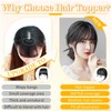 MONIXI Hair Toppers for Women Bangs Hair Clip 360° 3D