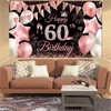180 * 110cm Happy 21st Birthday Banner Girls Women,Black Rose