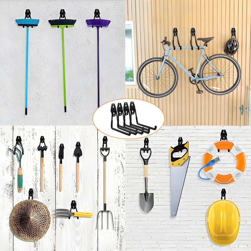 CHRI Pack of 4 Wall Hooks Garage Heavy Duty Garage