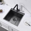 18 Black Drop In Kitchen Bar Sink, ZDHHT 18 x