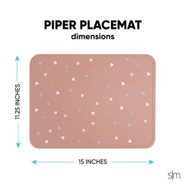 Simple Modern Silicone Placemat for Baby, Toddlers, Kids | Non-Slip Baby Eating Table Food Mat for Restaurants and Dining Table | Piper Collection | Sea Glass Sage