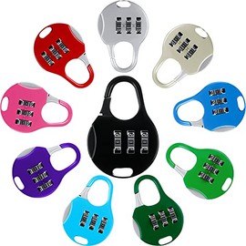 10 Candados de Combinaciones de 3 Dígitos Mini Cerradura de Cifrado Seguro de Combinación Numérica Reiniciable Pequeños Candados Coloridos para Casilleros Maletas Equipaje Maletines Bolsas