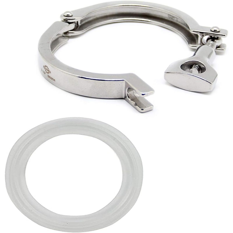 QiiMii Stainless Steel 304 Single Pin Heavy Duty Tri Clamp