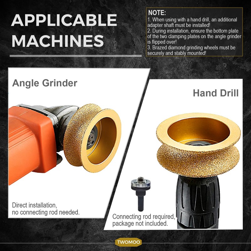 Diamond Edge Grinding Wheel, 25mm Height Radius Profile Wheel for