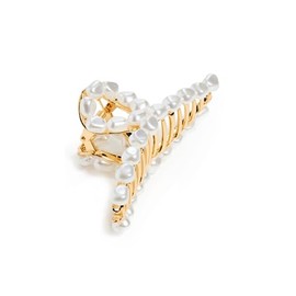 LELET NY Women's Aria Pearl Claw Clip, Pearl, Off White, One Size