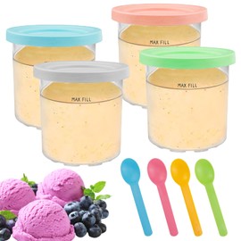 4 Stück Creami Behälter für die Ninja Creami Eismaschine Creami Behälter for Ninja Creamy Eismaschine für NC301 NC300 NC299AMZ Serie