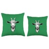 Goat with monocles Throw Pillow