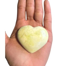 crystalmiracle Serpentine Heart Palm Rock for Healing Reiki Feng Shui Gift Wellness Positive Energy
