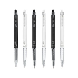 UPENOTE Gel Pens 0.28mm Extra Fine Point Pen, Black Ink, Ball Point Pen for School, Office, Stationery Supplies 6 Packs
