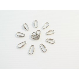 Pear Links Nickle Plated Bird/parrot Toy Parts 12 Pieces 1 3/8"