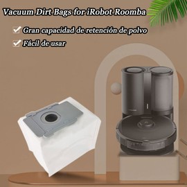 8 paquetes Bolsas de eliminación automática de suciedad,Bolsas de eliminación automática de Suciedad de Base Limpia,compatibles con iRobot Roomba i＆E＆S Series,Piezas de repuesto para Roomba S9 I7.