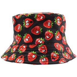 Cherry-on-Top Bucket Hat Strawberry Character Design Hat Bucket Hats Men