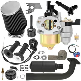 CILOYU 212 Carburetor Stage 2 Kit Replacement for Predator 212 224cc 196cc Engine Coleman Mini Bike BT200X CT200U CT200U-EX Baja Warrior MB200 Axis M200 GX160 6.5HP Go Kart Parts Exhaust Muffler