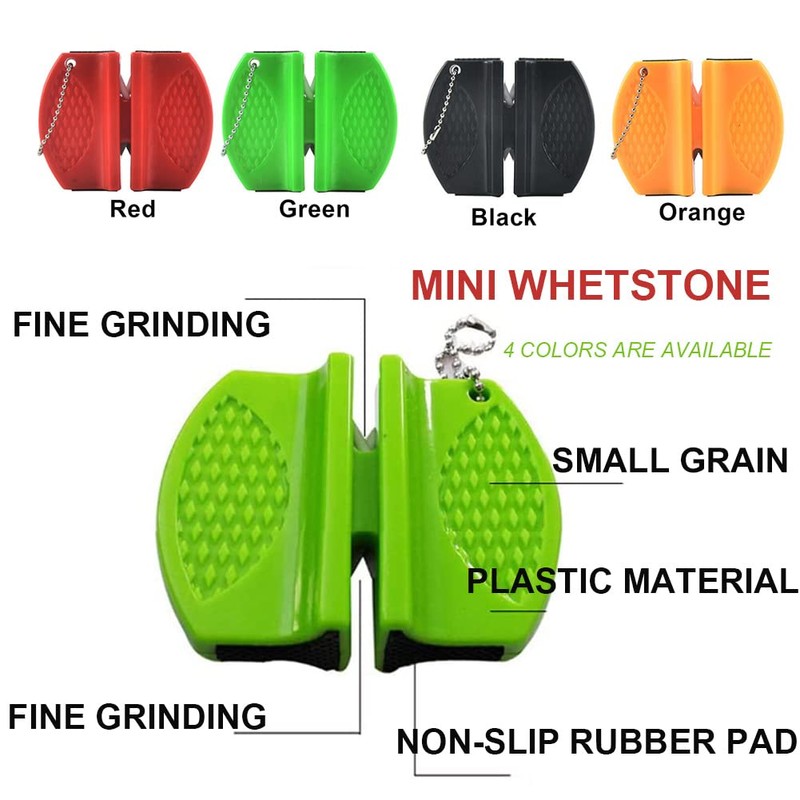 AKOAK 4 Pcs Durable Whetstone Mini Cute Shape Knife Sharpener