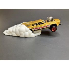 Handmade hot wheels cruise bruiser Burnout Wheelie Dynamic Display Statue, No Car