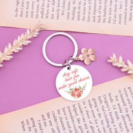 QUIHUD Sweet 16 Gifts For Girls 18th Birthday Keychain 18th Birthday Gifts For Girls Gift For 16 17 Year Old Girl Drive Safe Keychain