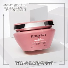 Kérastase Hair Mask for Damaged and Coloured Hair, Against Hair Breakage and Porosity, Masque Chroma Filler, Chroma Absolu, 200 ml