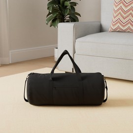 Vorspack Duffel Bag 24 Inches Foldable Lightweight Gym Bag with Inner Pocket for Travel Sports - Black