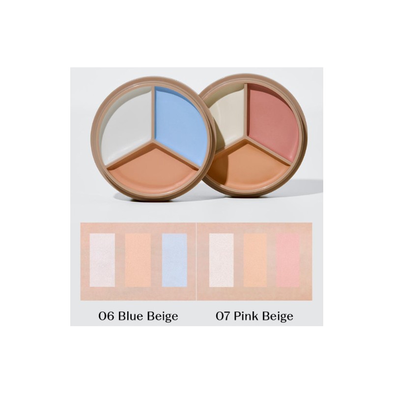 THE SAEM Cover Perfection Triple Pot Concealer 4.5g*3colors, Color:05 Dark