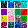 VICTHY 160pcs(16 Colors) Cat Nail Caps Cat Claw Caps Cat