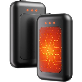 Jerritte Electric Hand Warmers Rechargeable 2 Pack, Rechargeable Hand Warmer, 16 Hrs Portable Hand Warmer for Outdoor Camping Hunting Golf Accessories, Gifts for Women Men Black