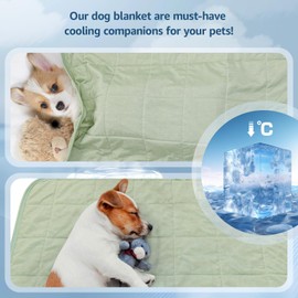 LOOBANI Dog Cooling Blanket for Large Dogs, 0.4>Q-Max Pet Cooling Blanket, Washable and Breathable Dog Cool Mat for Hot Weather, Protect Sofa Bed from Scratches & Chewing