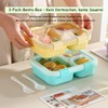 Bento Box, Meal Prep Container - 3 Compartment Food Container