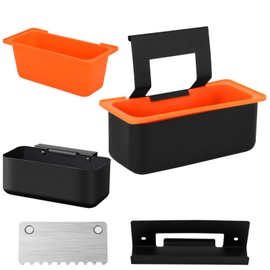 heluqu Silicone Grease Trap for Blackstone 17, 22, 28, 36 Inch, Reusable Grease Catcher Cup Liner Grill Grease Tray, Durable Drip Pans for Blackstone Griddle Accessories Outdoor